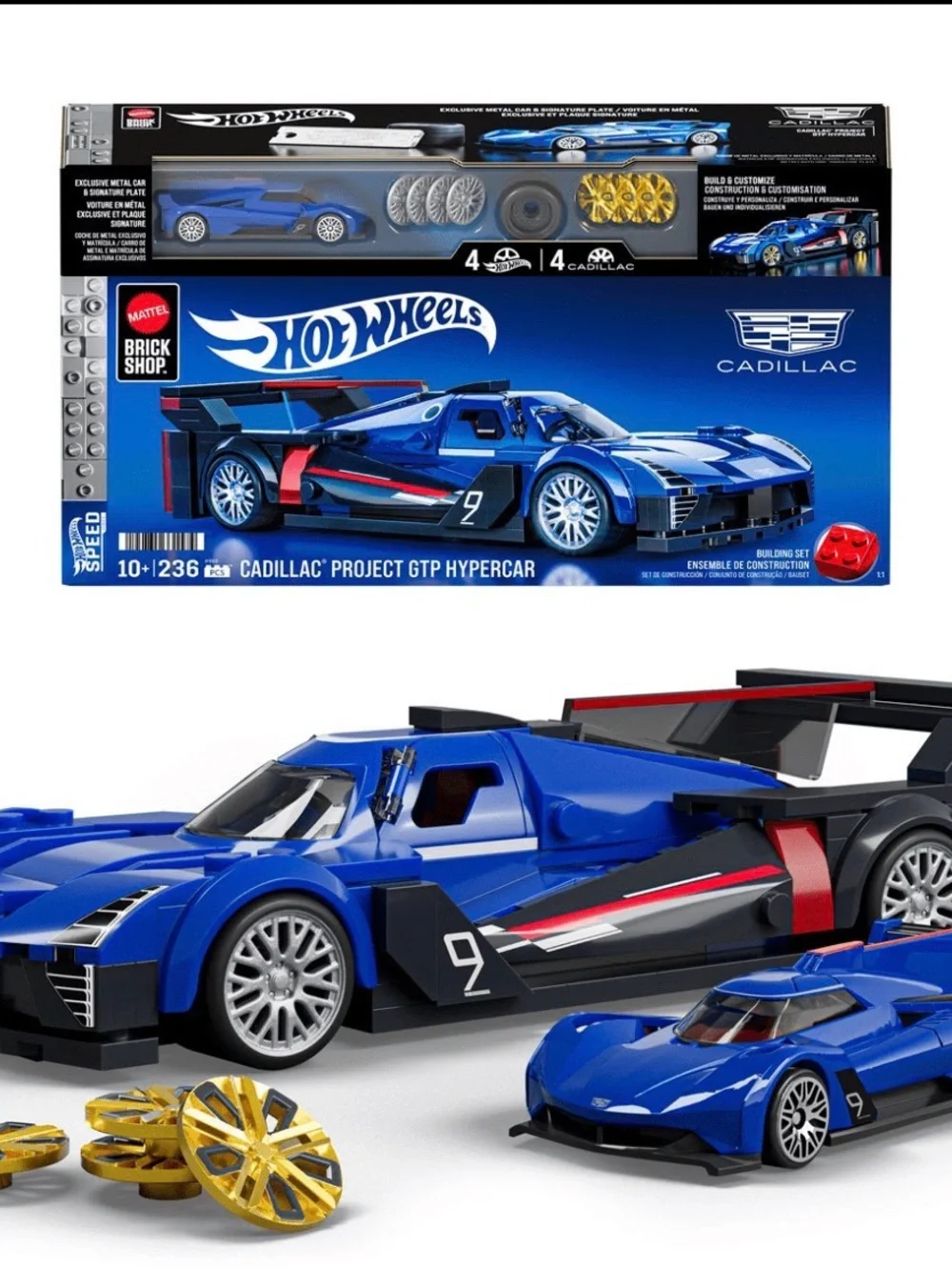 Hot Wheels Cadillac Project GTP Hypercar Building Set - Blue